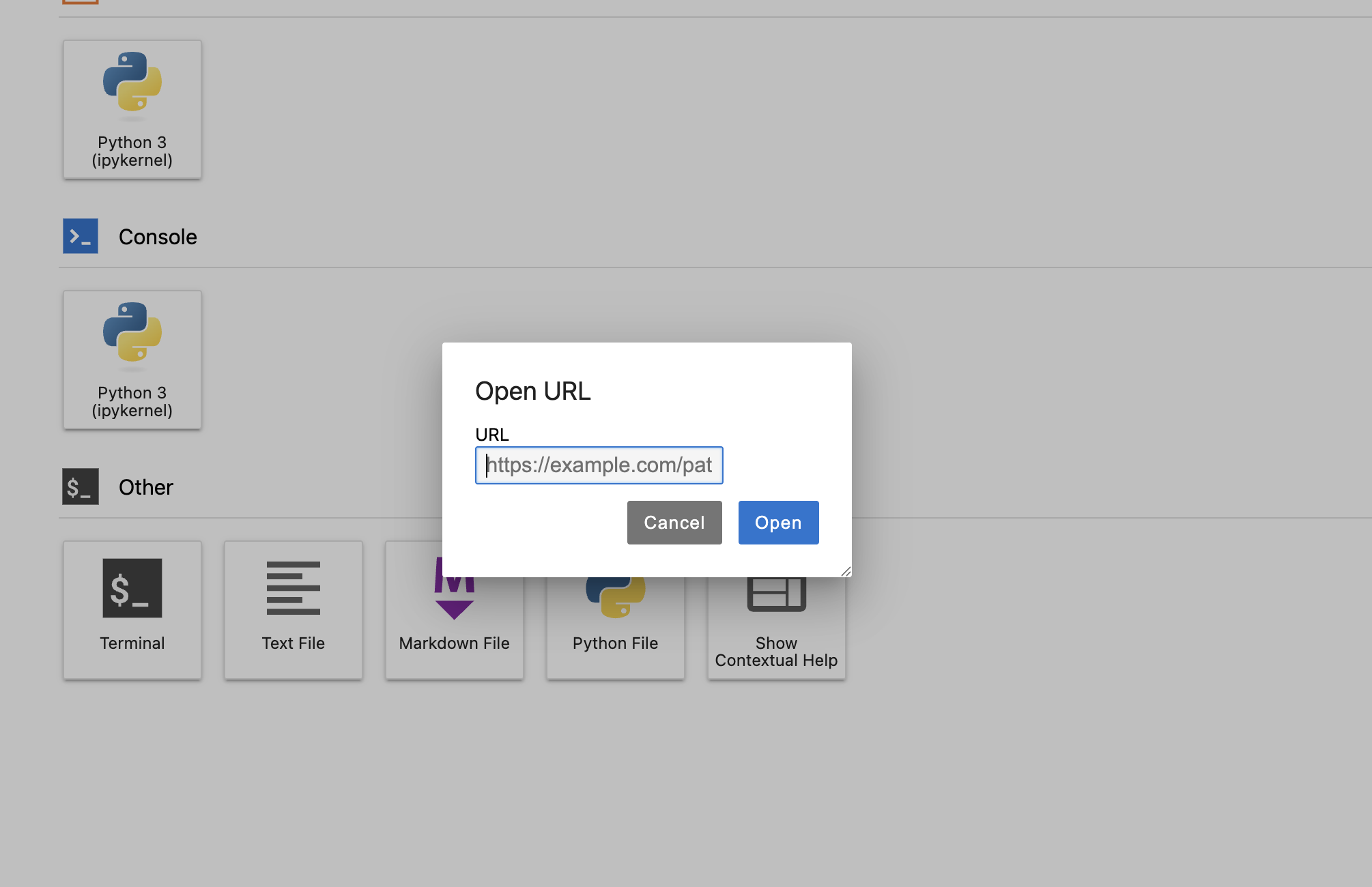 Open the notebook from URL