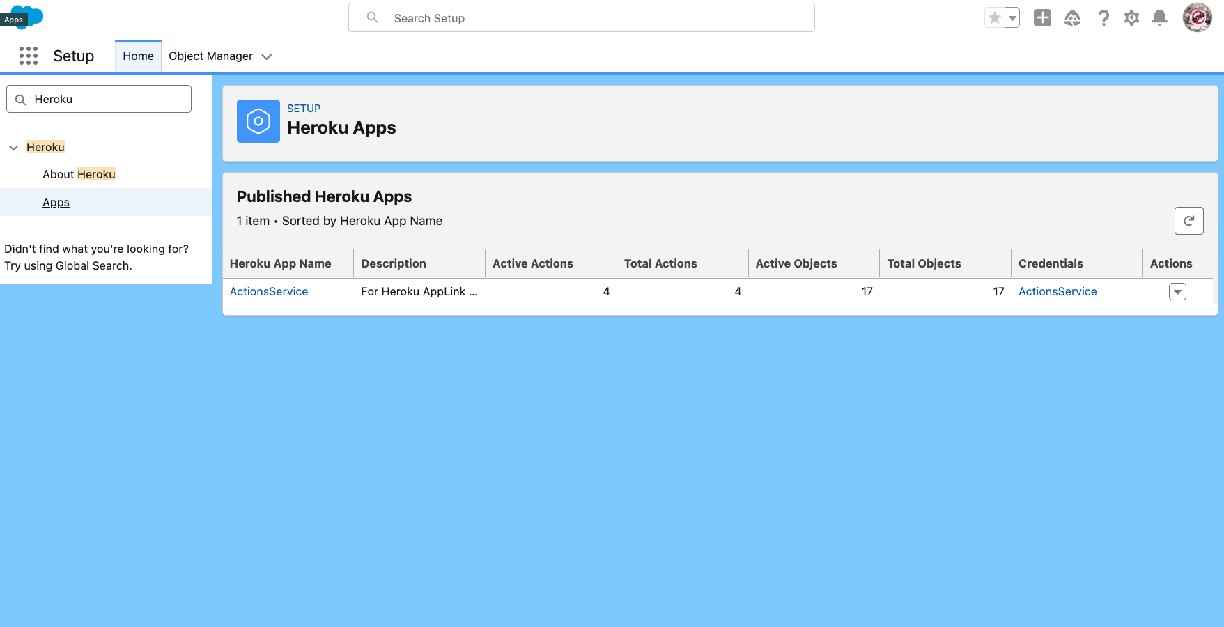 Heroku App in Setup